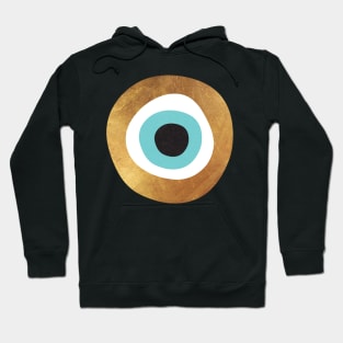 Gold Evil Eye 70s Bohemian Lucky Charm Hoodie